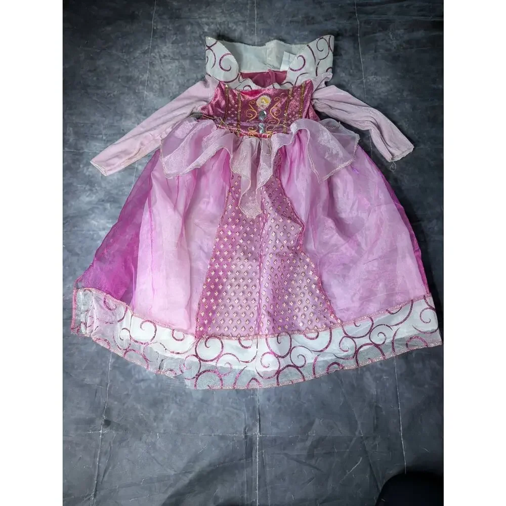 Disney Aurora Sleeping Beauty Princess Dress Halloween Costume Girls S 4-6